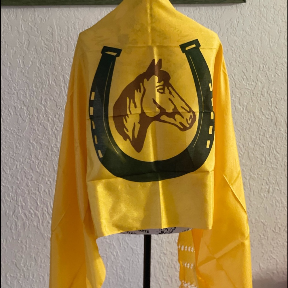 Mexican Shawl, Yellow Shawl, Horseshoe, shawl Yellow, bright yellow shawl